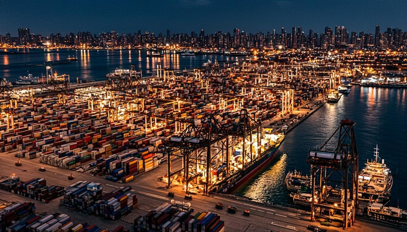 Guangzhou and Singapore ports